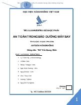 Tiểu luận Bài tìm hiểu về an toàn trong bảo dưỡng máy bay