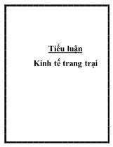 Tiểu luận Kinh tế trang trại