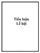 Tiểu luận Lễ hội