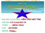 Tiểu luận môn: kiến trúc máy tính Chủ đề: các loại máy in