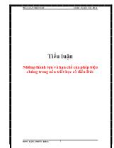 Tiểu luận Những thành tựu và hạn chế của phép biện chứng trong nền triết học cổ điển Đức