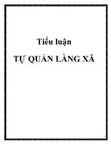 Tiểu luận Tự quản làng xã