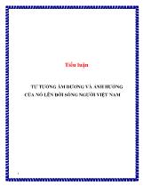 Tiểu luận Tư tưởng âm dương và ảnh hưởng của nó lên đời sống người Việt Nam