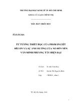 Tiểu luận Tư tưởng triết học của phơrăngxít bêcơn và sự ảnh hưởng của nó đến nền văn minh phương tây hiện đại