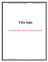 Tiểu luận Tư tưởng triết học của Rơnê Đềcáctơ