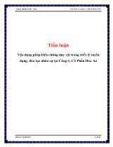 Tiểu luận Vận dụng phép biện chứng duy vật trong triết lý tuyển dụng, đào tạo nhân sự tại Công ty Cổ Phần Hóa An