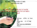 Tìm hiểu công nghệ xử lý nước cấp từ nước ngầm cho công ty cổ phần Thúy Đạt