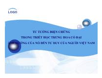 Tư tưởng biện chứng trong triết học trung hoa cổ đại ảnh hưởng của nó đến tư duy của người Việt Nam