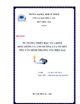 Tư tưởng triết học của rené descartes và ảnh hưởng của nó đến nền văn minh phương tây hiện đại