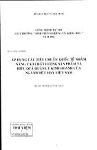Áp dụng các tiêu chuẩn quốc tế nhằm nâng cao chất lượng sản phẩm và hiệu quả quản lý kinh doanh của ngành dệt may Việt Nam