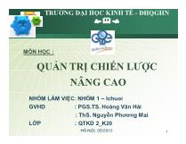 Bài giảng Quản trị chiến lược nâng cao