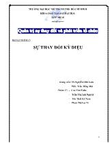 Bài tập nhóm 17: Sự thay đổi kỳ diệu