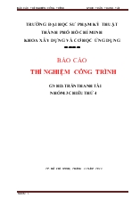 Báo cáo thí nghiệm công trình