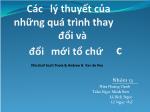 Các lý thuyết của những quá trình thay đổi và đổi mới tổ chức