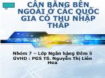 Cân bằng bên ngoài ở các quốc gia có thu nhập thấp