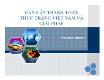Cán cân thanh toán thực trạng Việt Nam và giải pháp