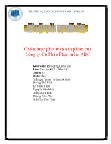 Chiến lược phát triển sản phẩm của Công ty Cổ Phần Phần mềm ABC