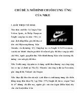 Chủ đề 3: Mô hình chuỗi cung ứng của Nike