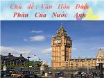 Chủ đề: Văn hóa đàm phán của nước Anh