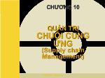 Chương 10 Quản trị chuỗi cung ứng (supply chain management)