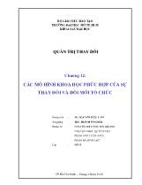 Chương 12: Các mô hình khoa học phức hợp của sự thay đổi và đổi mới tổ chức