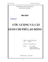 Chương 4: Ước lượng và cắt giảm chi phí lao động