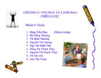 Chương V: Văn hoá và lãnh đạo chiến lược