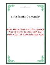 Chuyên đề Hoàn thiện công tác đào tạo đội ngũ sỹ quan, thuyền viên tại tổng công ty hàng hải Việt Nam