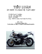 Đề tài Ăn mòn chân chóng xe máy Vật liệu là thép xây dựng và trong môi trường không khí gần biển