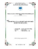 Đề tài Ảnh hưởng của lạm phát đối với thuế đánh vào hàng hóa