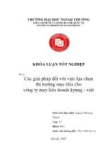 Đề tài Các giải pháp đối với việc lựa chọn thị trường mục tiêu cho công ty may liên doanh Kyung - Việt