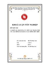Đề tài Cam kết gia nhập WTO của Việt Nam trong lĩnh vực tài chính ngân hàng và lộ trình thực hiện
