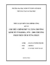 Đề tài Chi tiêu chính phủ và tăng trưởng kinh tế ở nigeria, 1970 – 2008: phương pháp phân tích từng phần