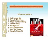 Đề tài Chiến lược cạnh tranh của công ty viễn thông quân đội Viettel