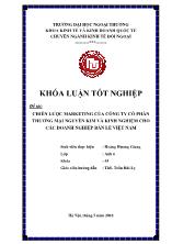 Đề tài Chiến lược marketing của công ty cổ phần thương mại nguyễn kim và kinh nghiệm cho các doanh nghiệp bán lẻ Việt Nam