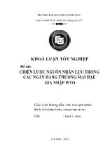 Đề tài Chiến lược nguồn nhân lực trong các ngân hàng thương mại hậu gia nhập WTO