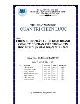 Đề tài Chiến lược phát triển kinh doanh công ty cổ phần viễn thông tin học bưu điện giai đoạn 2010 – 2020