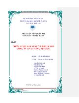 Đề tài Chiến lược sản xuất và điều hành công ty cổ phần Xi Măng Bút Sơn