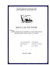Đề tài Chính sách ngoại thương và quan hệ ngoại thương giữa Việt Nam và Canađa
