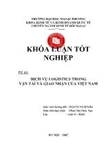 Đề tài Dịch vụ logistics trong vận tải và giao nhận của Việt Nam