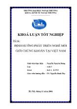 Đề tài Định hướng phát triển nghề môi giới chứng khoán tại Việt Nam