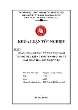 Đề tài Doanh nghiệp nhỏ và vừa Việt Nam trong điều kiện cạnh tranh quốc tế giai đoạn hậu gia nhập WTO