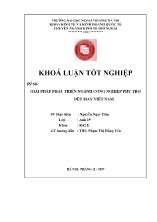 Đề tài Giải pháp phát triển ngành công nghiệp phụ trợ dệt may Việt Nam
