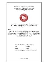 Đề tài Giải pháp tăng cường sự tham gia của các doanh nghiệp Việt Nam vào hệ thống logistics toàn cầu