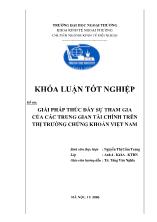 Đề tài Giải pháp thúc đẩy sự tham gia của các trung gian tài chính trên thị trường chứng khoán Việt Nam