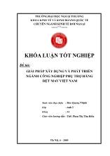 Đề tài Giải pháp xây dựng và phát triển ngành công nghiệp phụ trợ hàng dệt may Việt Nam