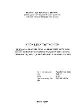 Đề tài Giải pháp xây dựng và phát triển vườn ươm doanh nghiệp ở Việt Nam trong khuôn khổ chương trình hỗ trợ khu vực tư nhân Việt Nam do EU tài trợ