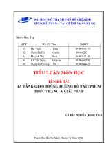 Đề tài Hạ tầng giao thông đường bộ tại tp Hồ Chí Minh-thực trạng & giải pháp