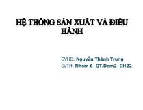 Đề tài Hệ thống sản xuất và điều hành