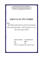 Đề tài Hệ thống siêu thị của Việt Nam trong bối cảnh hội nhập – thực trạng và các đề xuất phát triển